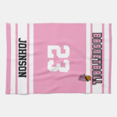 🏀 Basketball - Roze en wit Theedoek (Horizontaal)