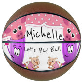 Basketball Roze Mokken Basketbal (Voorkant)