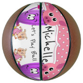 Basketball Roze Mokken Basketbal (Verticaal)