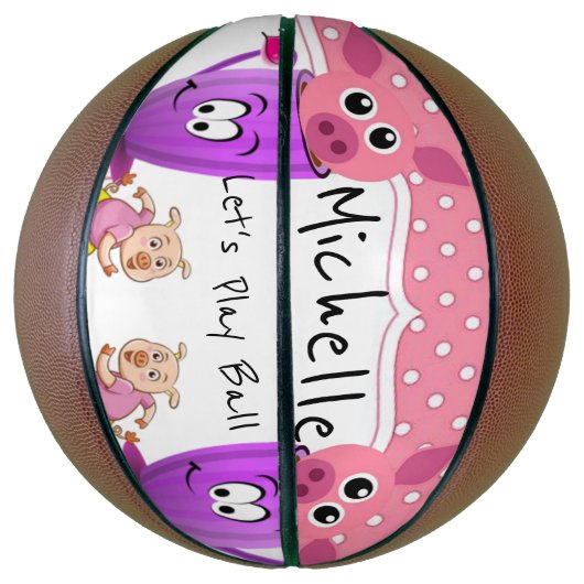 Basketball Roze Mokken Basketbal (Verticaal)