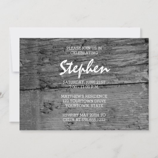 Basketball Rustic Foto Afstuderen kondiging Kaart (Achterkant)