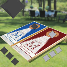 Basketball Rustisch Hood Monogram Rood Blauw