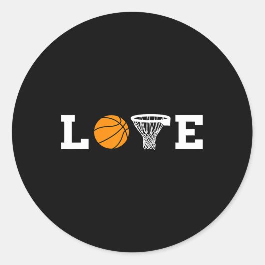 Basketball S Basketball S Ronde Sticker (Voorkant)