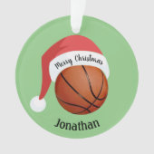 Basketball Santa Hat AcrylOrnament Ornament (voorkant)