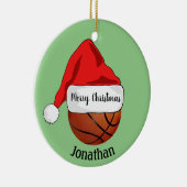 Basketball Santa Hat Ornament (Rechts)