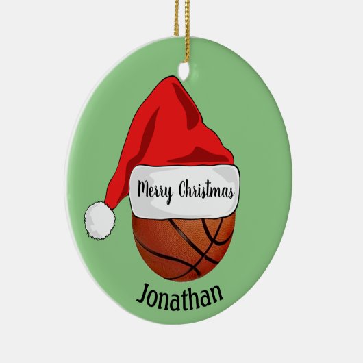 Basketball Santa Hat Ornament (Rechts)