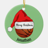 Basketball Santa Hat Ornament (Voorkant)