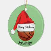 Basketball Santa Hat Ornament (Links)