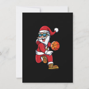 Basketball Santa Kerstmis Dunk Cool Sport X-Mas P Kaart