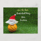 Basketball Save the Date Basketball Kerstmis Uitnodiging Briefkaart (Voorkant)