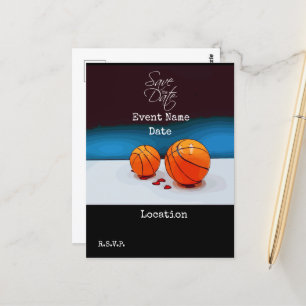Basketball Save the Date of Party Invitation Briefkaart