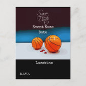 Basketball Save the Date of Party Invitation Briefkaart (Voorkant)