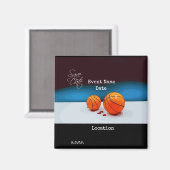 Basketball Save the Date of Party Invitation Magneet (Voorkant / Achterkant)