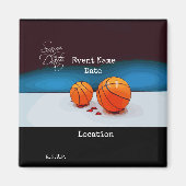 Basketball Save the Date of Party Invitation Magneet (Voorkant)