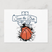 Basketball Save the Date Wedding Uitnodiging Briefkaart (Voorkant)