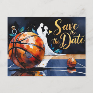 Basketball Save the Date Wedding Uitnodiging Briefkaart