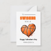 Basketball School Valentine Card Notitiekaartje (Voorkant)