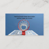 Basketball, Schoolnaam (personaliseren met coach.. Visitekaartje (Achterkant)