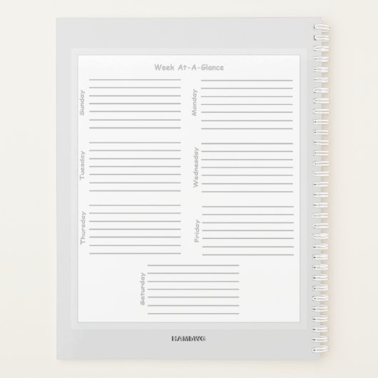 Basketball - Schoolplanner - HAMbyWG Planner (Achterkant)