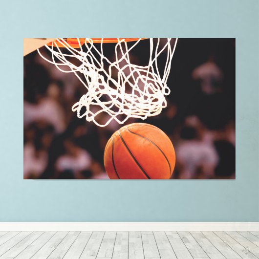 Basketball Scoring Canvas Afdruk (Insitu (Houten vloer))