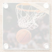 Basketball Scoring Glazen Onderzetter (Achterkant)