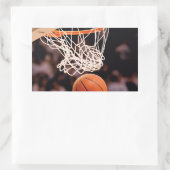 Basketball Scoring Rechthoekige Sticker (Tas)