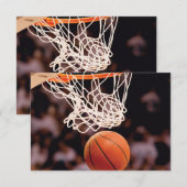 Basketball Scoring RSVP Kaartje (Voorkant / Achterkant)