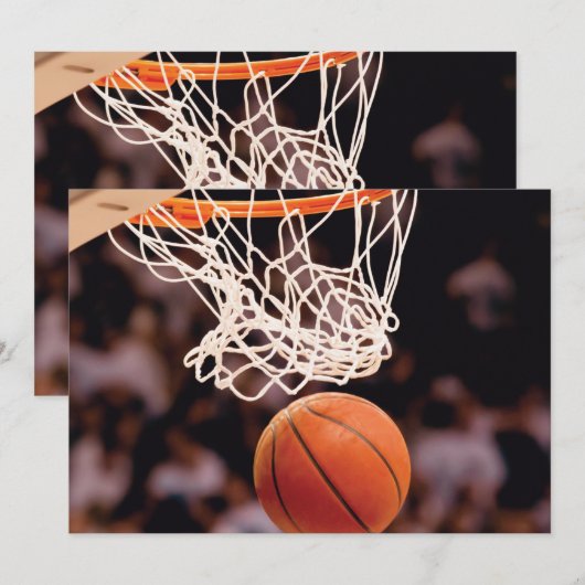 Basketball Scoring Save The Date (Voorkant / Achterkant)