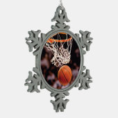 Basketball Scoring Tin Sneeuwvlok Ornament (Links)