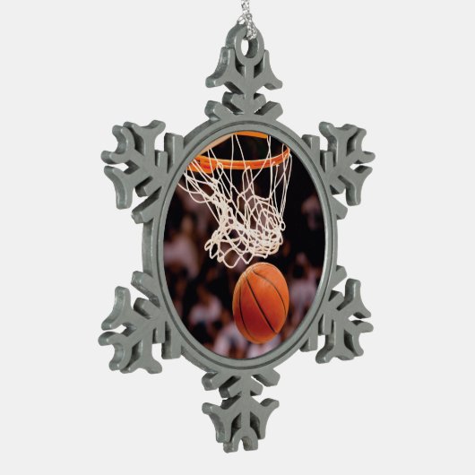 Basketball Scoring Tin Sneeuwvlok Ornament (Links)