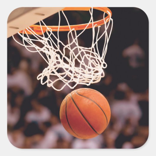 Basketball Scoring Vierkante Sticker (Voorkant)