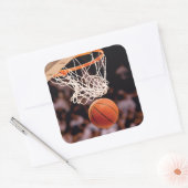 Basketball Scoring Vierkante Sticker (Envelop)