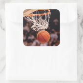 Basketball Scoring Vierkante Sticker (Tas)