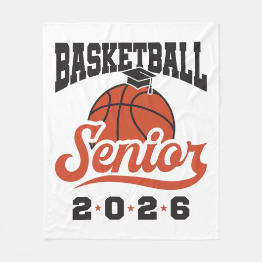 Basketball Senior 2026 Fleece Deken (Voorkant)