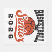 Basketball Senior 2026 Fleece Deken (Voorkant (Horizontaal))