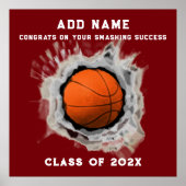 Basketball Senior Afstuderen Congring Poster (Voorkant)