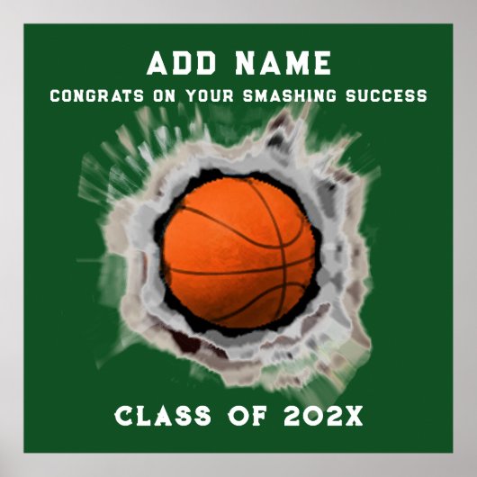 Basketball Senior Afstuderen Congring Poster (Voorkant)
