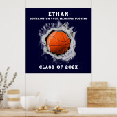Basketball Senior Afstuderen Congring Poster (Keuken)