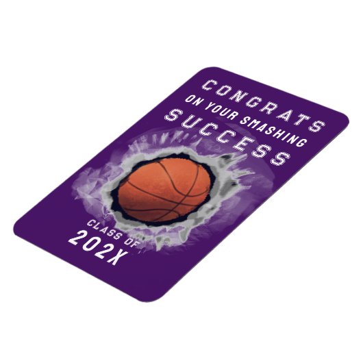 Basketball Senior Congrats Magnet Magneet (Linkerzijde)
