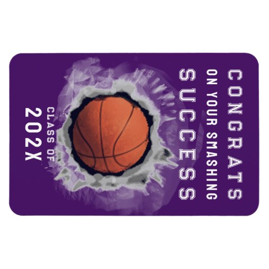 Basketball Senior Congrats Magnet Magneet (Horizontaal)