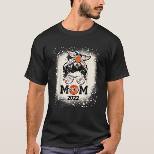 Basketball Senior Ma 2022 Messy Bun T-shirt (Voorkant)