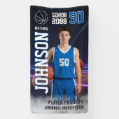 Basketball Senior Night Custom Sports Photo Spandoek (Verticaal)