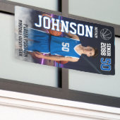 Basketball Senior Night Custom Sports Photo Spandoek (Buitenkant Gebouw)