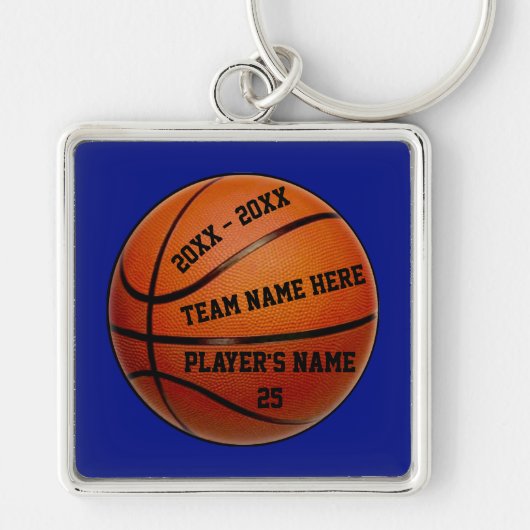Basketball Senior Night Gifts Jouw tekst, kleuren Sleutelhanger (Voorkant)