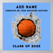 Basketball Seniors Afstuderen Congrates Poster (Voorkant)