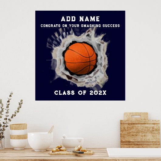 Basketball Seniors Afstuderen Congring Poster (Keuken)