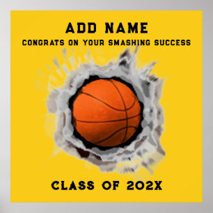 Basketball Seniors Afstuderen Congring Poster