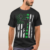 Basketball Shamrock Lucky C Irish St Patrick's Day T-shirt (Voorkant)