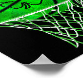 Basketball Shamrock Lucky Clover Irish St Patrick' Poster (Hoek)