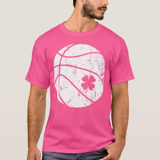 Basketball Shamrock Lucky Clover Irish St Patrick' T-shirt